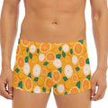 Cute Orange Fruit Pattern Print Men's Short Boxer Briefs