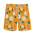 Cute Orange Fruit Pattern Print Men's Athletic Shorts