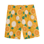 Cute Orange Fruit Pattern Print Men's Sports Shorts