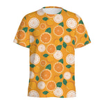 Cute Orange Fruit Pattern Print Men's Sports T-Shirt