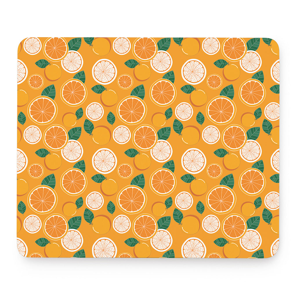 Cute Orange Fruit Pattern Print Mouse Pad