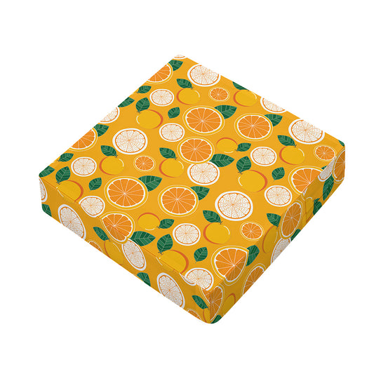 Cute Orange Fruit Pattern Print Outdoor Seat Cushion Cover