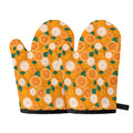 Cute Orange Fruit Pattern Print Oven Mitts