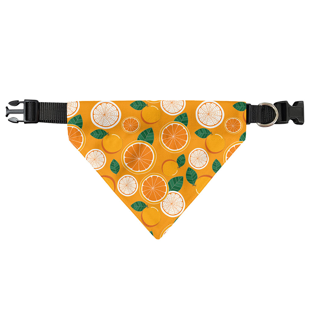 Cute Orange Fruit Pattern Print Over The Collar Dog Bandana