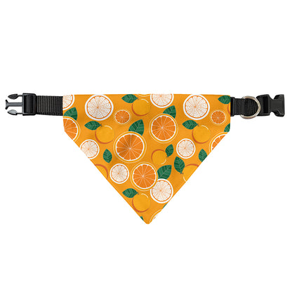 Cute Orange Fruit Pattern Print Over The Collar Dog Bandana