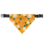 Cute Orange Fruit Pattern Print Over The Collar Dog Bandana
