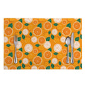 Cute Orange Fruit Pattern Print Placemat