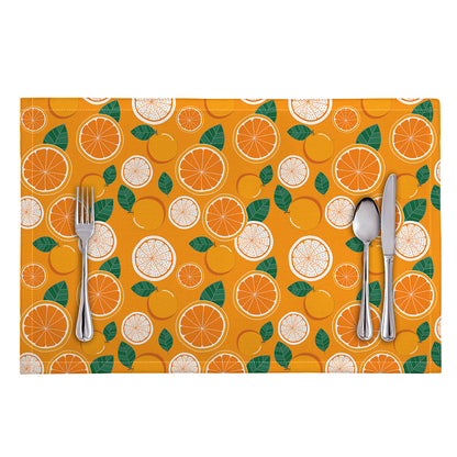 Cute Orange Fruit Pattern Print Placemat