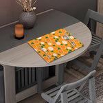 Cute Orange Fruit Pattern Print Placemat