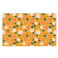 Cute Orange Fruit Pattern Print Polyester Doormat