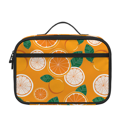 Cute Orange Fruit Pattern Print Portable Lunch Bag