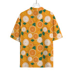 Cute Orange Fruit Pattern Print Rayon Hawaiian Shirt