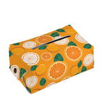 Cute Orange Fruit Pattern Print Rectangle Tissue Box Cover