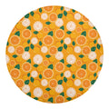 Cute Orange Fruit Pattern Print Round Blanket