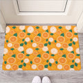 Cute Orange Fruit Pattern Print Rubber Doormat