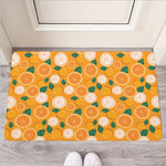 Cute Orange Fruit Pattern Print Rubber Doormat