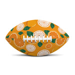 Cute Orange Fruit Pattern Print Rugby Ball