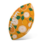Cute Orange Fruit Pattern Print Rugby Ball