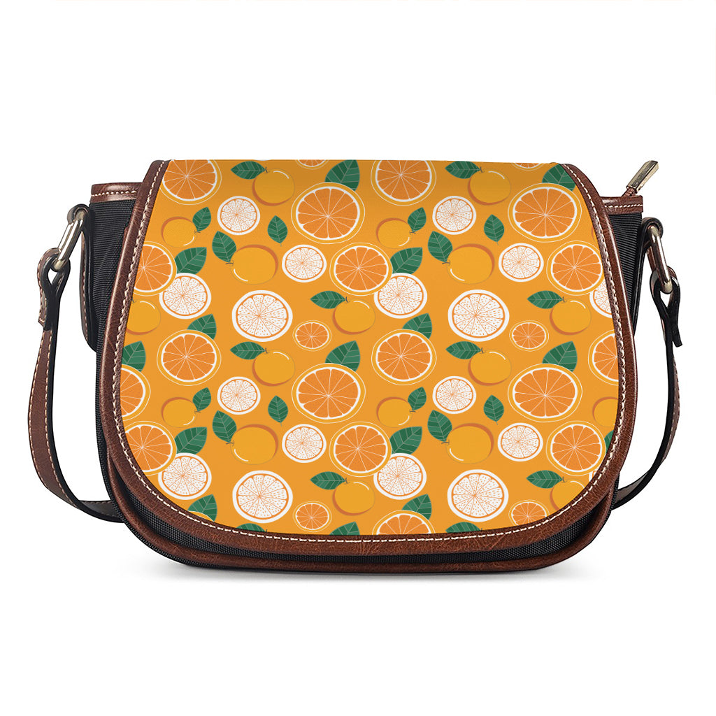 Cute Orange Fruit Pattern Print Saddle Bag