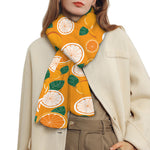 Cute Orange Fruit Pattern Print Scarf
