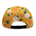 Cute Orange Fruit Pattern Print Snapback Cap