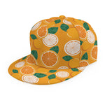 Cute Orange Fruit Pattern Print Snapback Cap