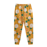 Cute Orange Fruit Pattern Print Sweatpants