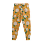 Cute Orange Fruit Pattern Print Sweatpants