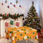 Cute Orange Fruit Pattern Print Tablecloth