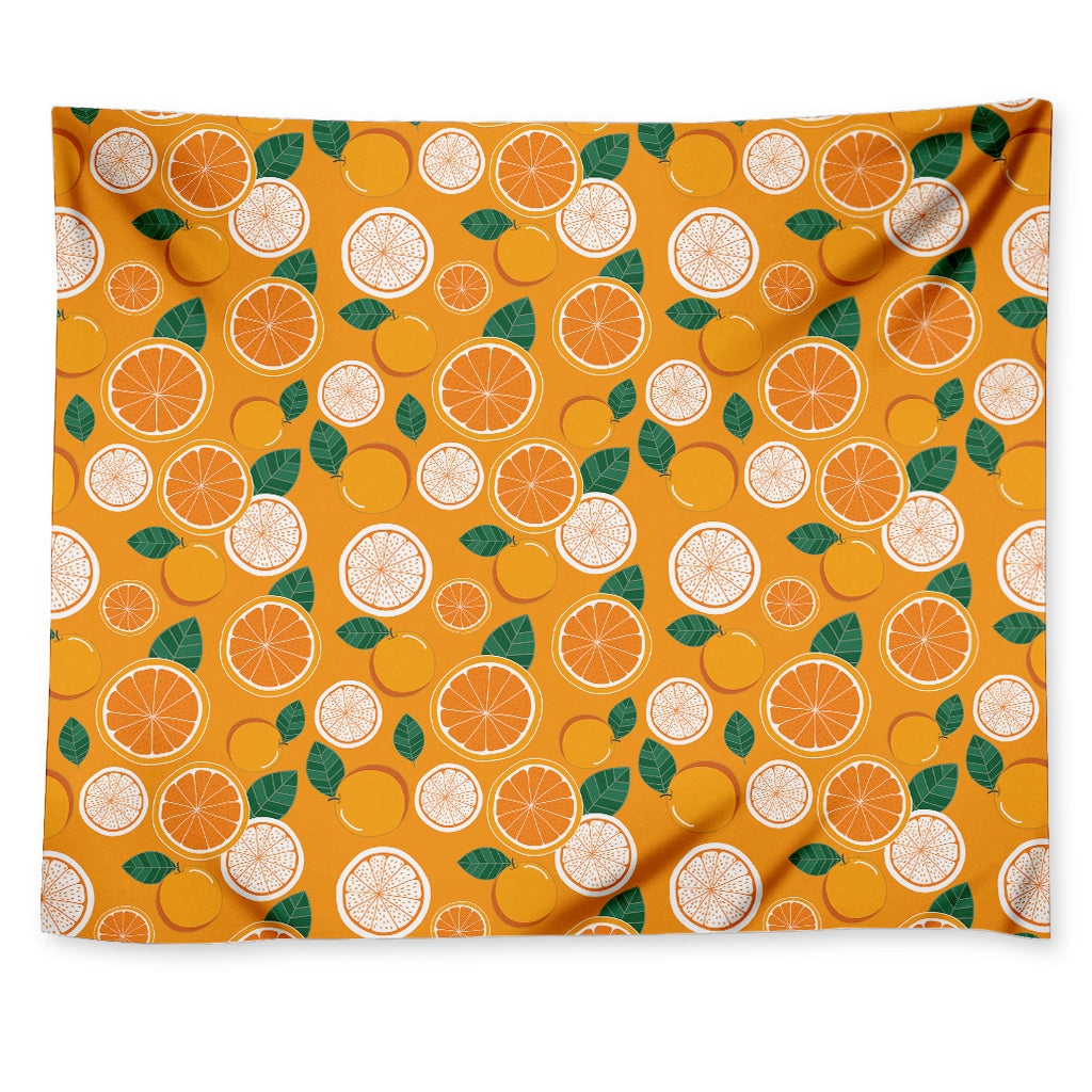 Cute Orange Fruit Pattern Print Tapestry