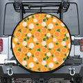 Cute Orange Fruit Pattern Print Tire Cover