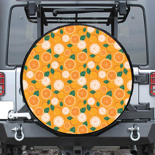 Cute Orange Fruit Pattern Print Tire Cover