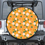 Cute Orange Fruit Pattern Print Tire Cover