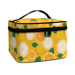 Cute Orange Fruit Pattern Print Travel Makeup Bag