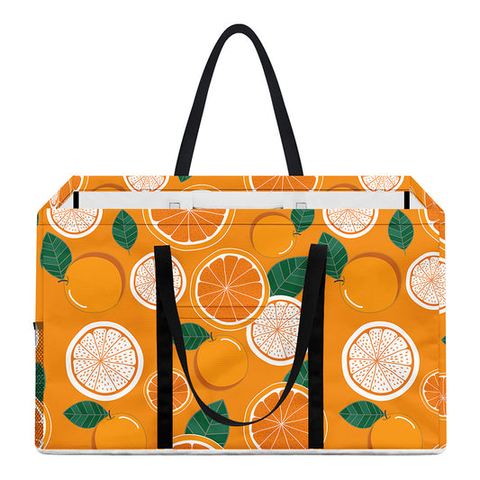 Cute Orange Fruit Pattern Print Utility Tote Bag
