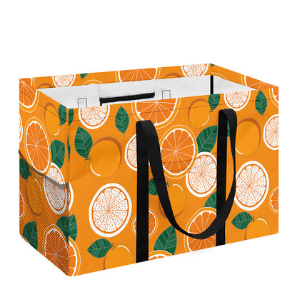 Cute Orange Fruit Pattern Print Utility Tote Bag