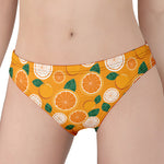 Cute Orange Fruit Pattern Print Women's Panties