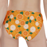 Cute Orange Fruit Pattern Print Women's Panties