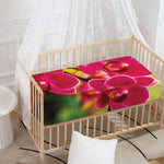 Cute Orchid Print Baby Crib Sheet