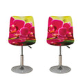 Cute Orchid Print Bar Stool Covers