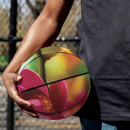Cute Orchid Print Basketball