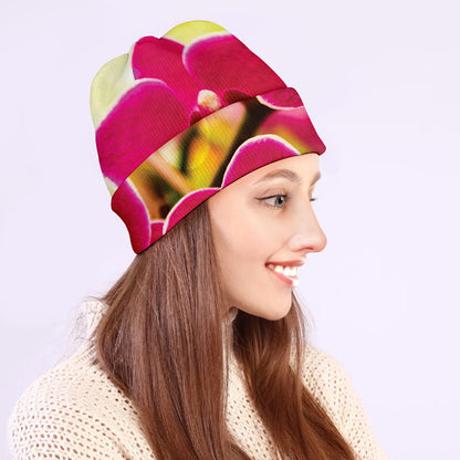 Cute Orchid Print Beanie