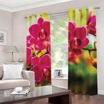 Cute Orchid Print Blackout Grommet Curtains