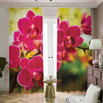 Cute Orchid Print Blackout Pencil Pleat Curtains