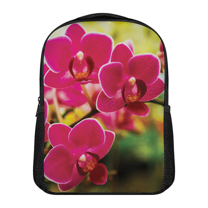 Cute Orchid Print Casual Backpack