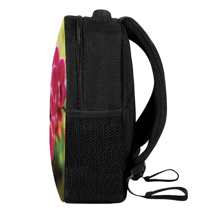 Cute Orchid Print Casual Backpack