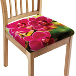 Cute Orchid Print Chair Cushion Cover