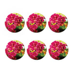 Cute Orchid Print Coaster Set