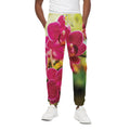 Cute Orchid Print Cotton Sweatpants