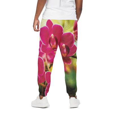 Cute Orchid Print Cotton Pants